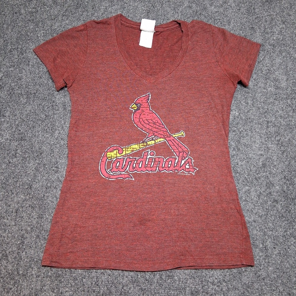 Cardinals Baseball Women's T-Shirt Campus Lifestyle Small Red‎ Short Sleeve
